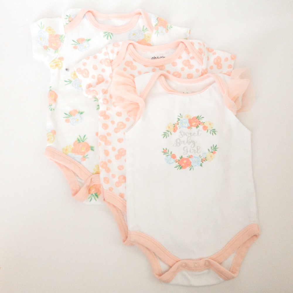 Chick Pea 3-6 Month Blush Onesie Bundle